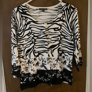 Zebra Print ButtonUp Cardigan